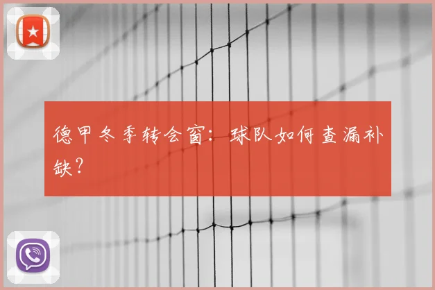 德甲冬季转会窗：球队如何查漏补缺？